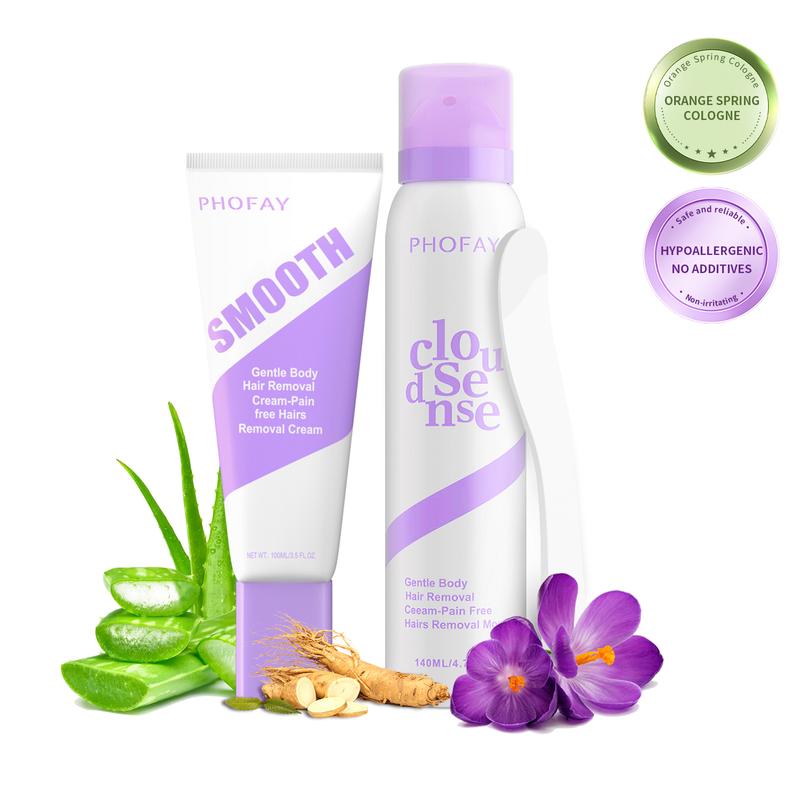 Pain-Free Hair Removal Cream for Sensitive Skin Citrus, Aloe & Hyaluronic Acid Depilatory