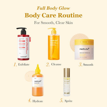 Full Body Glow Set – 5-Piece Exfoliating Body Care Routine with Kojic Acid & Turmeric